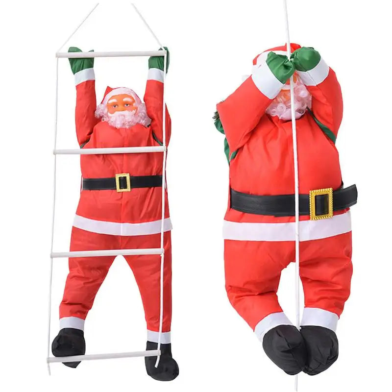 Santa Claus Climbing Rope Ladder Christmas Decorations Hanging Doll Tree Ornament Outdoor Santa Claus Doll Pendant 2023 Xmas