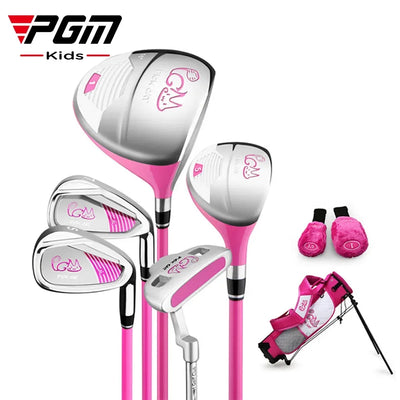PGM Kids Golf Club Set - For Ages 3-12, Beginner’s Wood, Iron, Putter, Swing Training, Includes Bag, Perfect Gift (JRTG007) 