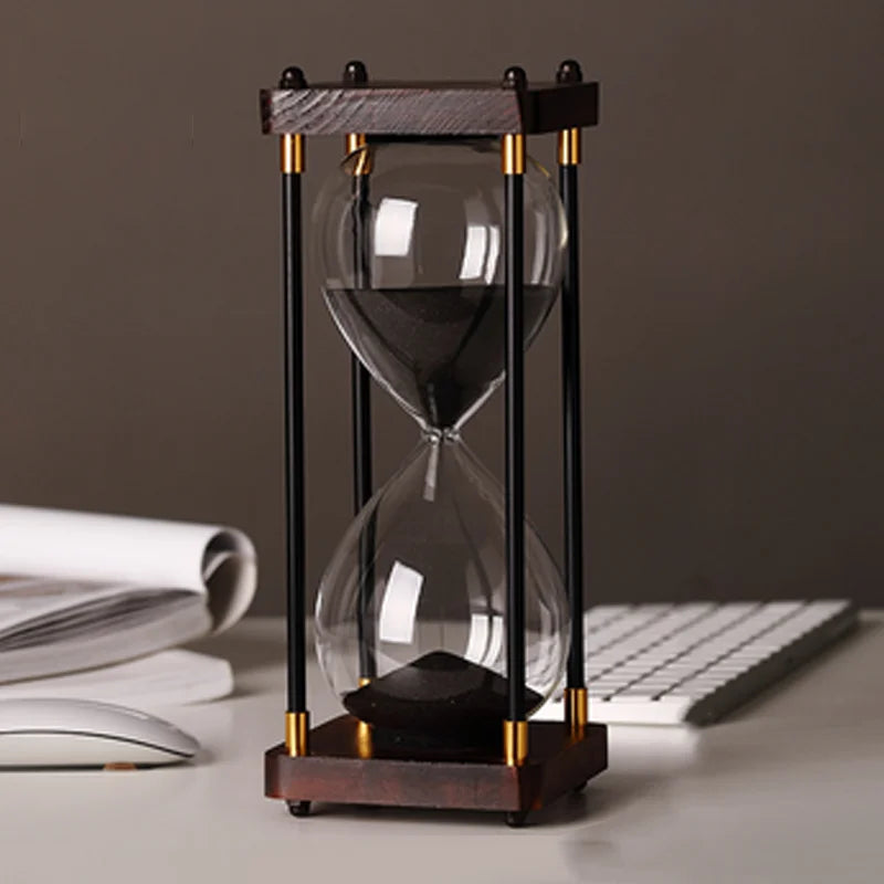 Retro Hourglass – 15/30/45/60 Minutes Timers, Luxury Gift for Study, Living Room, Office Decoration, Decompression Ornament