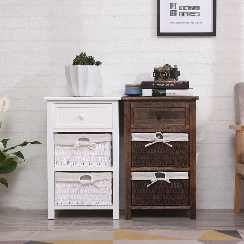 Minimalist Wooden Bedside Table - Mobile & Versatile for Bedroom, Bathroom, Library - Free Shipping 