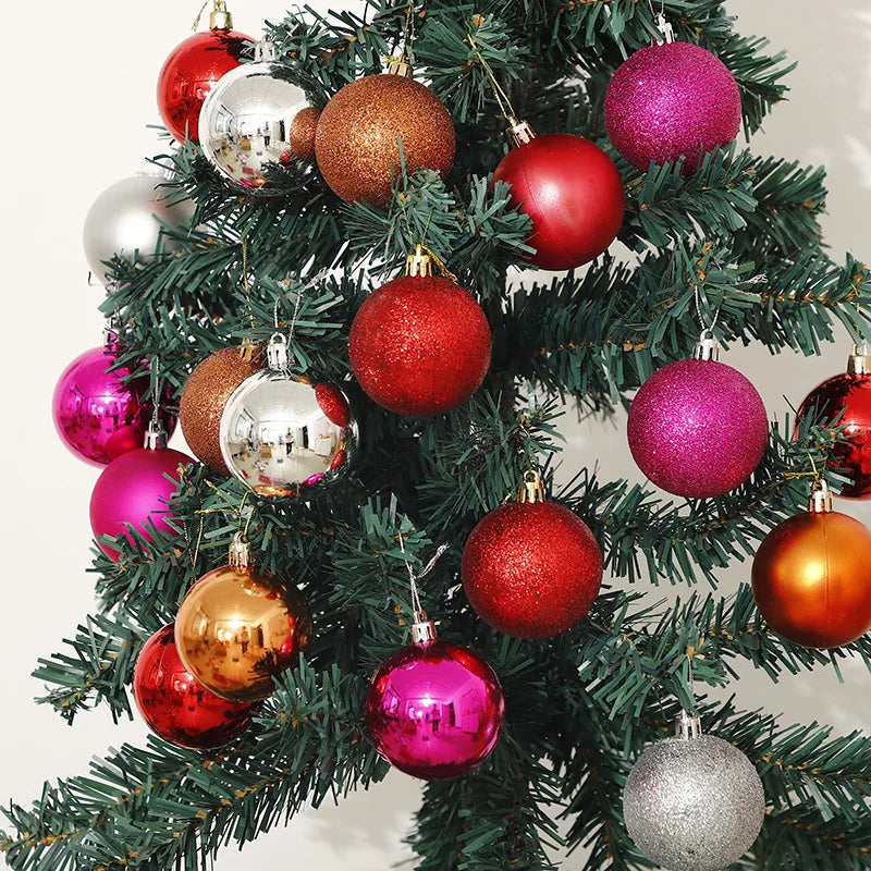 1Box 24/36pcs Christmas Ball Christmas Tree Ornament Hanging Pendent Xmas Decoration 2023 Christmas Ornaments Navidad Gifts 2024