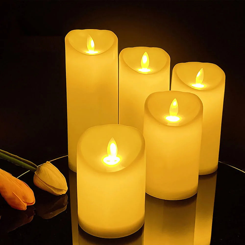 LED Electronic Candle Head With Remote Swing AAA Battery Suitable For Christmas Decoration LED Lights For Quick Delivery 