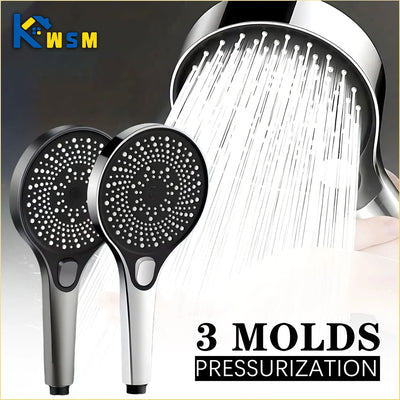 Pressurised Shower Head 3 Mode Adjustable Shower Head High Pressure Flower Sun Shower Set Rain Shower Mixer Bathroom Accessories 