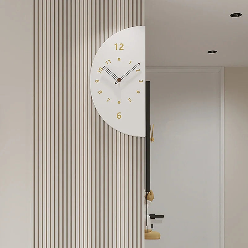 Dual-Sided Metal Corner Clock – Versatile Timekeeper for Living Room, Dining Room, and Study Room