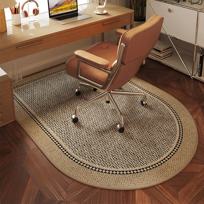 Study Swivel Chair Carpet Anti-slip Wear Floor Arched Protection Mat Office Computer Chair Bedroom Floor   Rug  Antique Style To 