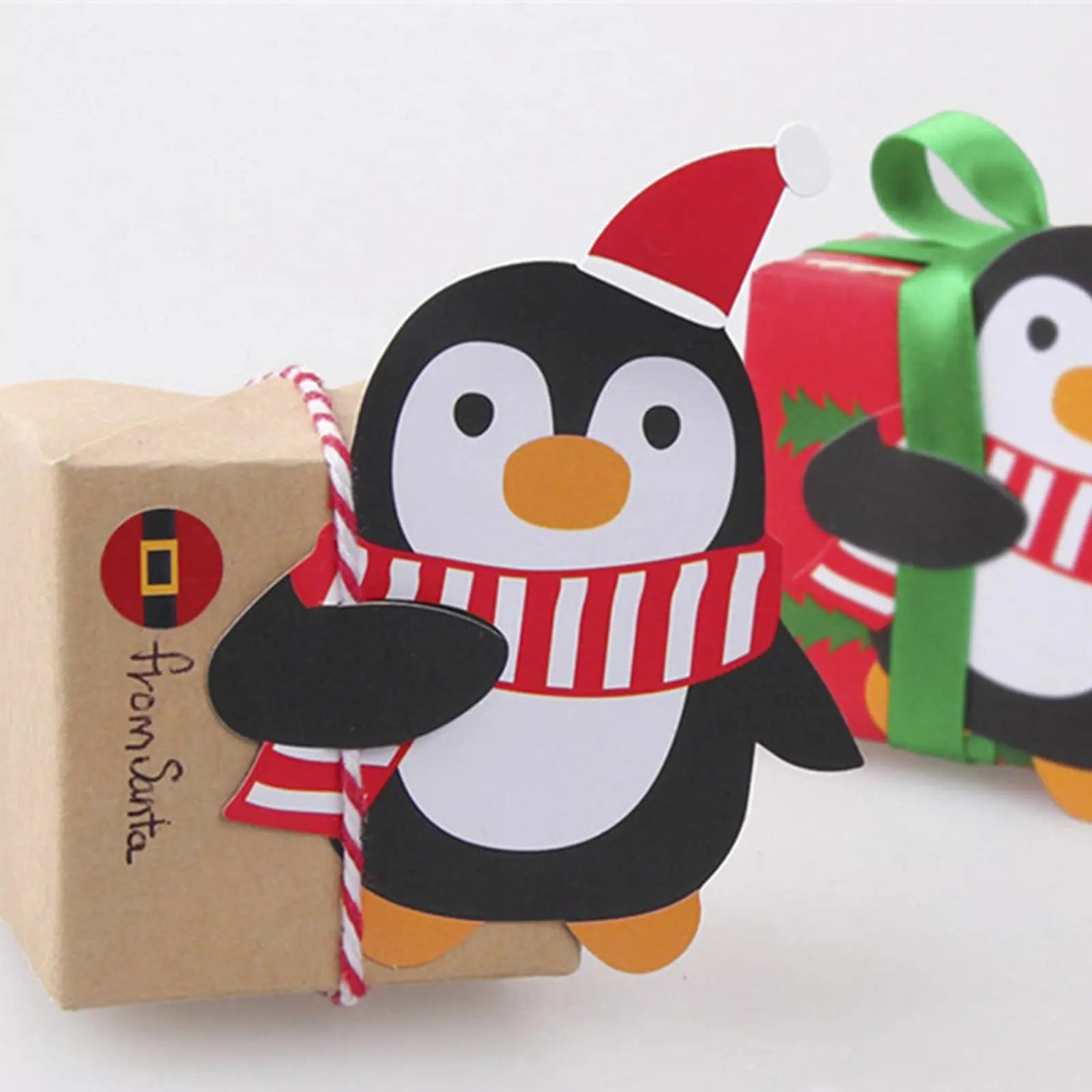 Santa Penguin Lollipop Paper Cards Christmas Candy Gift Wrap Christmas Candy Decoration Christmas Decorations Christmas Gifts