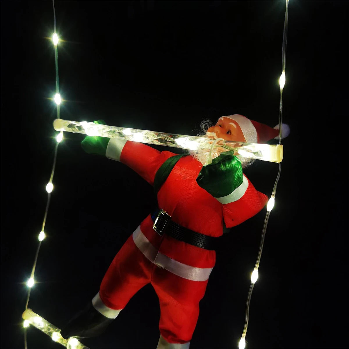 3M Santa Claus Climbing Ladder Light Christmas Decorations 2024 Waterproof Light for Indoor Outdoor Christmas Decor Navidad 2025