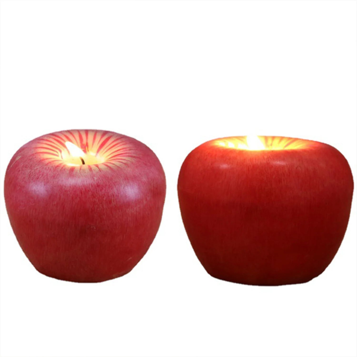 Home Red Apple Shape Modeling Techniques Scented Candles Apple Decorations Birthday Christmas Party Fruit Candles Decoration