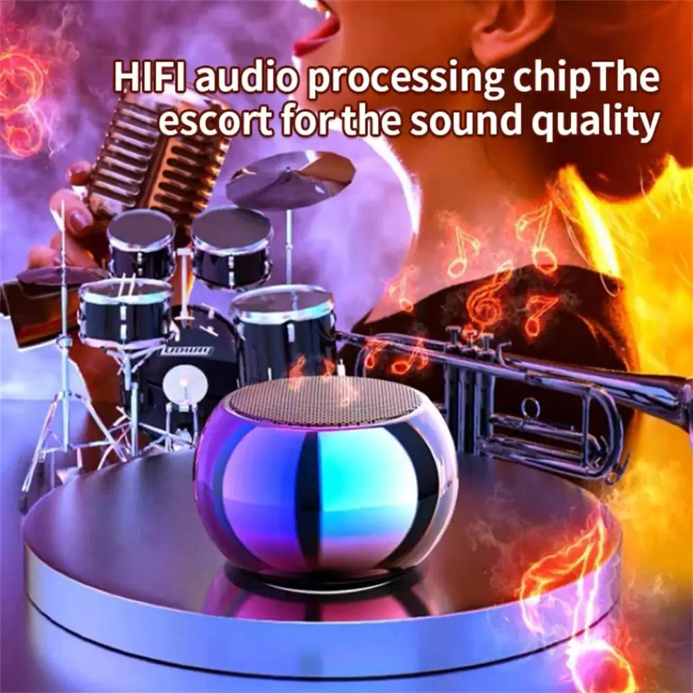 Portable Wireless Bluetooth Speaker – Small Steel Gun Metal with Heavy Subwoofer, Mini Speaker for Home & Office 