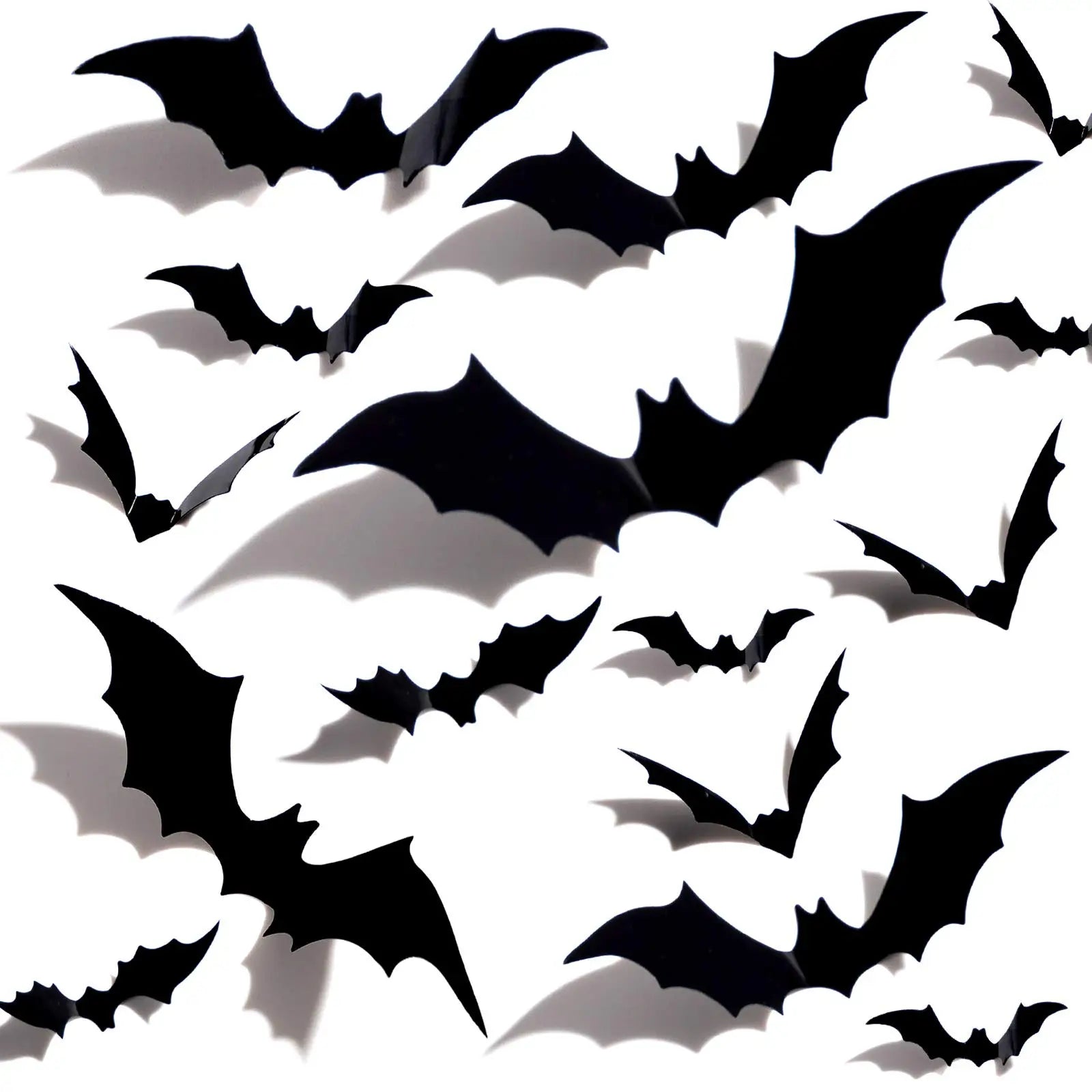 Halloween 3D Bat Decoration Plastic Bat Wall Stickers Furniture Window Yard Sign Decoration Outdoor Lawn Spooky Party Decoration