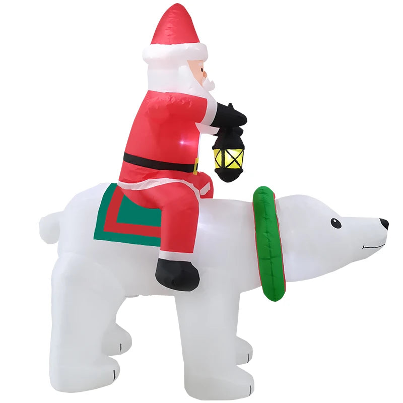 6FT Inflatable Christmas Decoration for Home Outdoor Xmas Party Santa Claus Decor Garden Yard Decoration