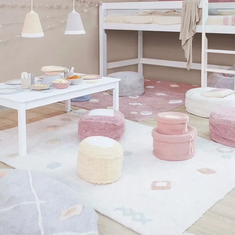 PD 1-6 Decorative blanket Round imitation wool carpet Bedroom bedside 