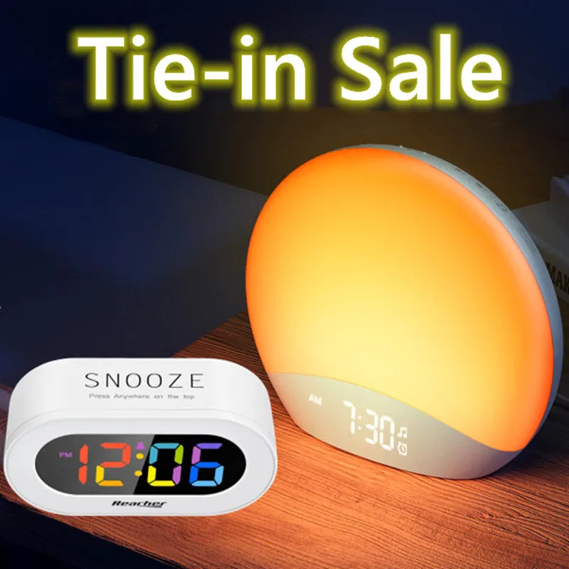 Wake Up Light Alarm Clock – Sunrise Simulation, Sleep Aid, Nightlight, Sleep Timer, Ideal for Kids and Heavy Sleepers