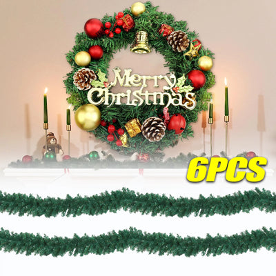 Christmas Rattan Garland Artificial Pine Needle PVC Garland  Wedding Party Decoration Supplies Christmas Decoration Supplies 