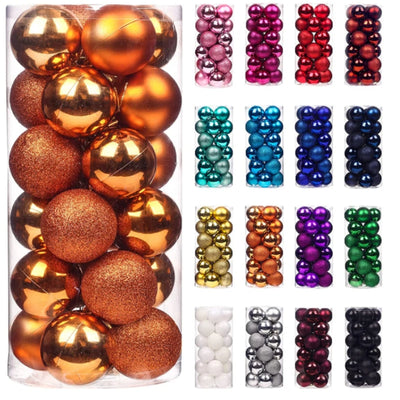 1Box 24/36pcs Christmas Ball Christmas Tree Ornament Hanging Pendent Xmas Decoration 2023 Christmas Ornaments Navidad Gifts 2024 