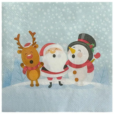 20pcs/Pac 33*33cm 2-Ply Christmas Series Printed Napkins Party Decoration Paper Wholesale Household Napkins Paper Placemats 