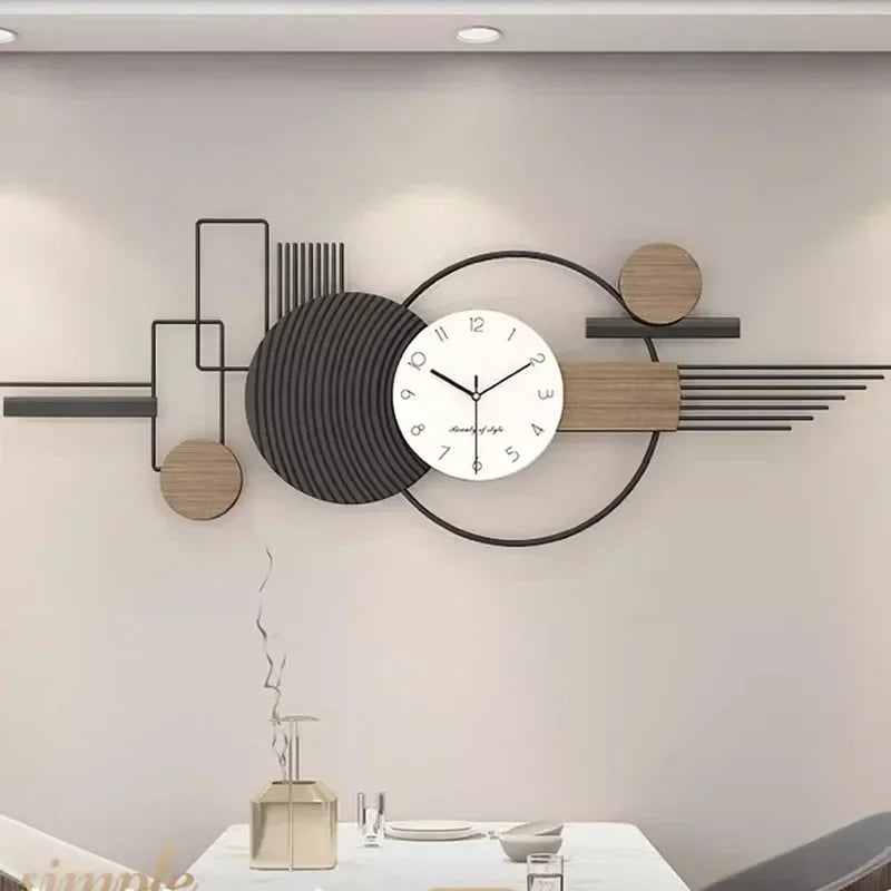 Luxury Aesthetic Large Wall Clock – Creative Big Size Design for Living Room & Restaurant Decor