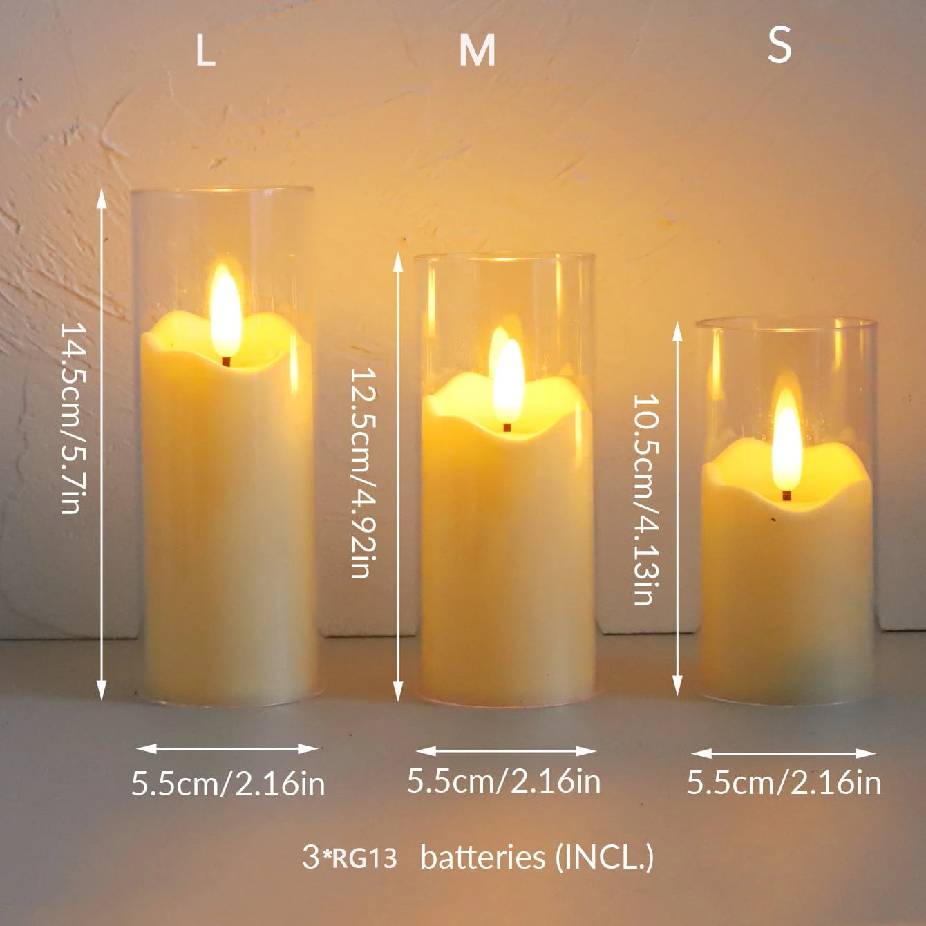 12Pc Electric Candles LED Flameless Light Simulation Acrylic Candle Wedding Romantic Candle Lamp Party Christmas Home Decoration