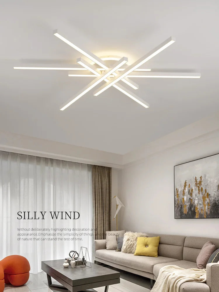 2024 New Nordic Modern LED Ceiling Lamp – Living Room, Dining Room, Bedroom Lights, Ceiling Chandelier 