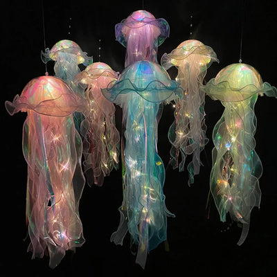 Jellyfish Lamp - Portable Flower Lamp for Girl's Room, Bedroom Night Light, Home Decoration 