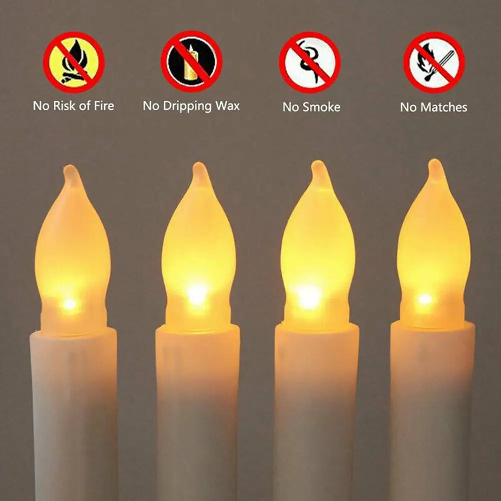 12pcs Led Electronic Candle Lights Flameless Decorative Candle Lamp For Wedding Birthday Christmas Party Accessories