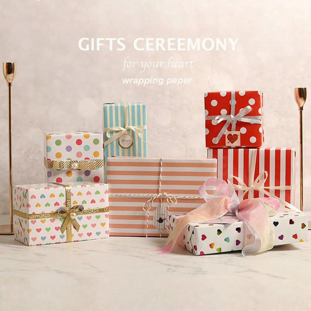 Gift Paper Wrapping Paper Birthday Gift Decoration Wrapping Paper DIY Bag Craft Paper Mery Christmas Party Present Decor 