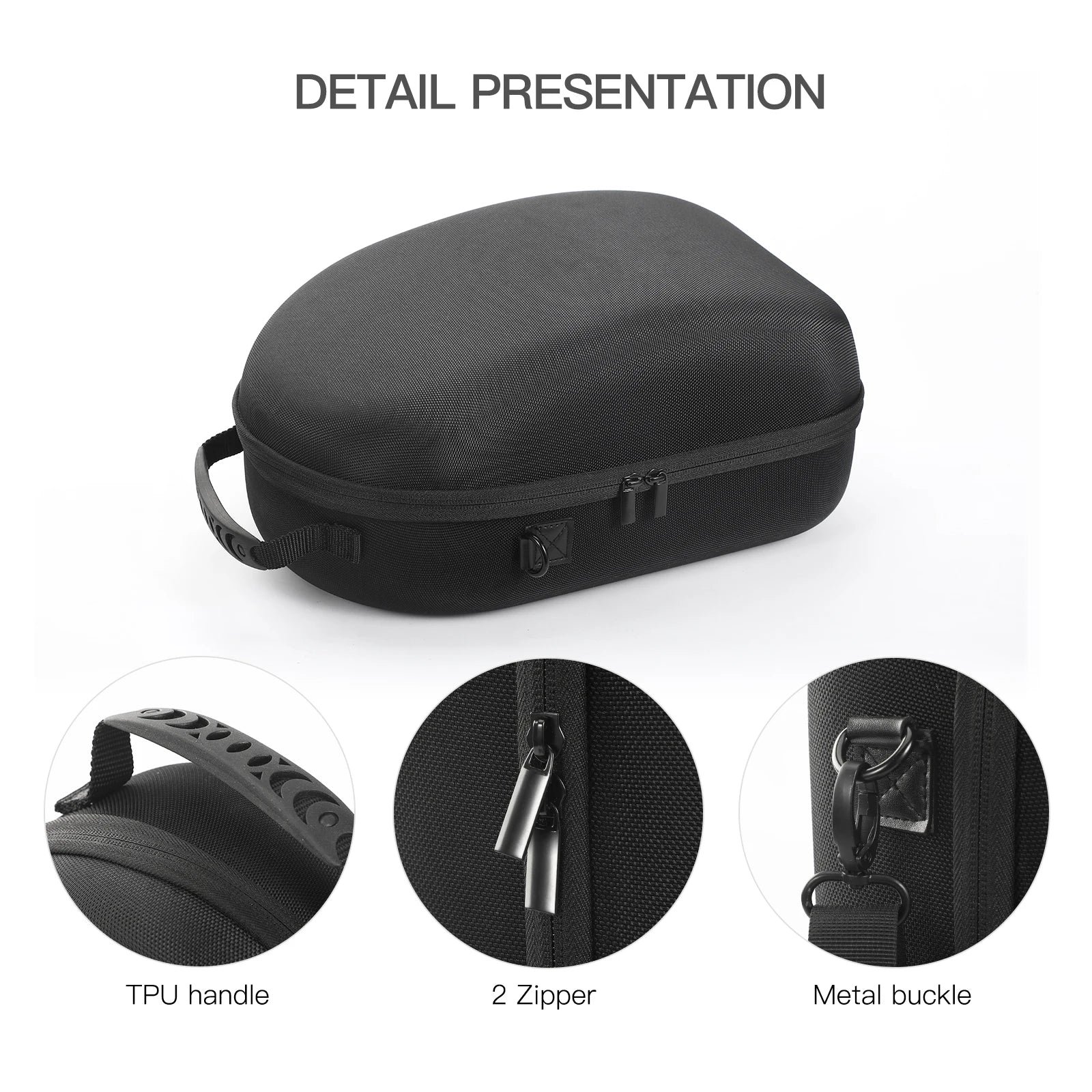 For Meta Quest 3 VR Glasses Storage Bag EVA Hard Shell Travel Carrying Case With Shoulder Strap for Meta Quest 3 VR Accessories