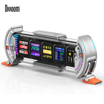 Divoom Times Gate Pixel Art Gaming Setup Clock – Smart App Control, 128x128 IPS Screen Display, Perfect for Home Desktop Decor 