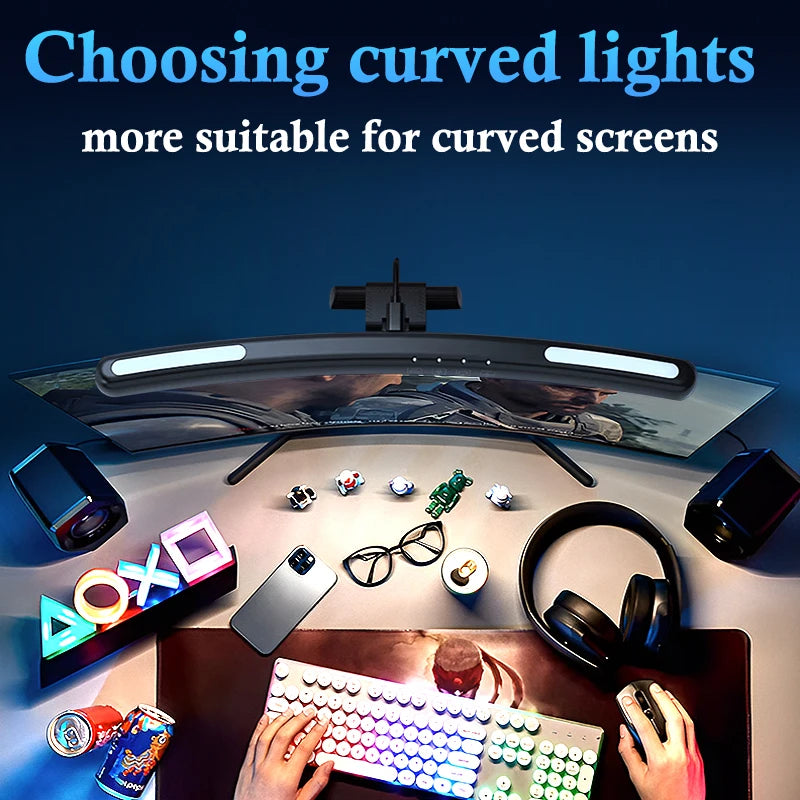 LED Monitor Light Bar - Stepless Dimmable Desk Lamp, Computer Screen Hanging Light, LED Table Lamp for Laptop and Office