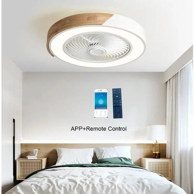 Smart Ceiling Fan with Light - 52CM Reversible 6-Speed Fan and 36W Lighting for Living Room and Dining Room 