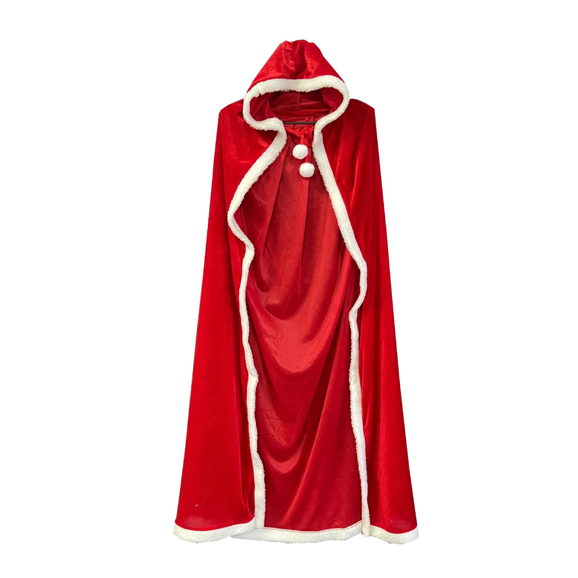 80/120/150cm Christmas Cloak Cosplay Dress Up Cape Christmas Show Costumes Winter Warm Coat Party Cape Christmas Decoration