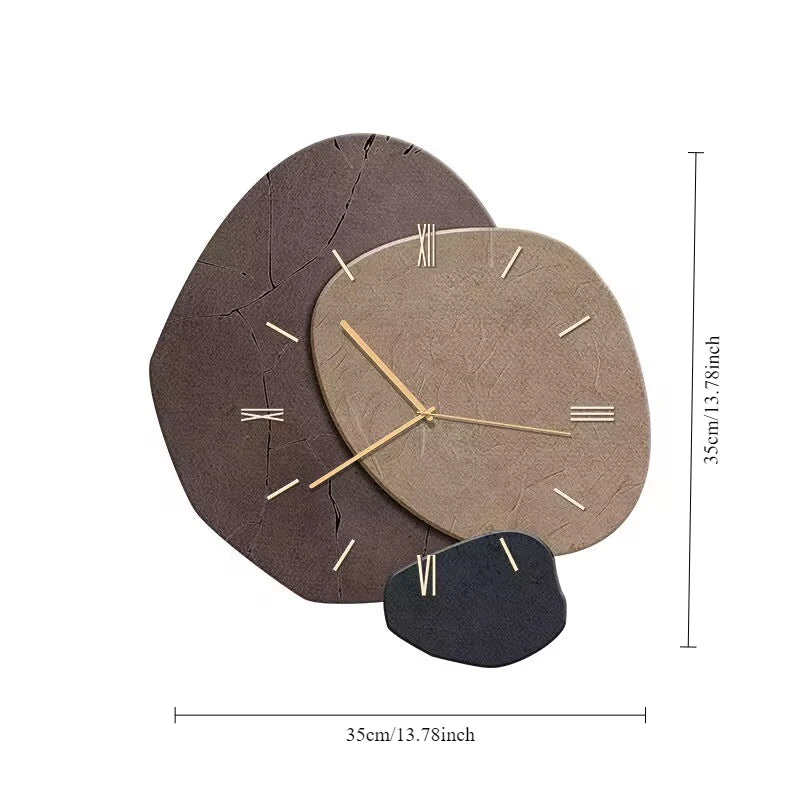 Cream Style Creative Living Room Clock Wall Hanging Clock Decoration Clock Hanging Wall 