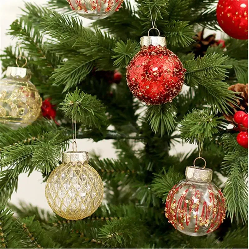 Christmas Balls Shatterproof Unbreakable 6/4/3cm Plastic Balls Baubles Bulk Christmas Ornaments Set for Tree Decorations Festive