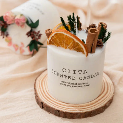Soy Wax Scented Candle Pillar Candle Home Fragrance Decor Christmas Wedding Holiday Gift Body Relax Stress Relief Candles 