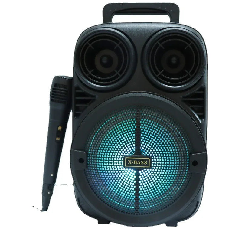 HiFi Quality Bluetooth Speaker - Portable Music Center with Stereo Subwoofer, Karaoke, RGB Lights, and Boom Box