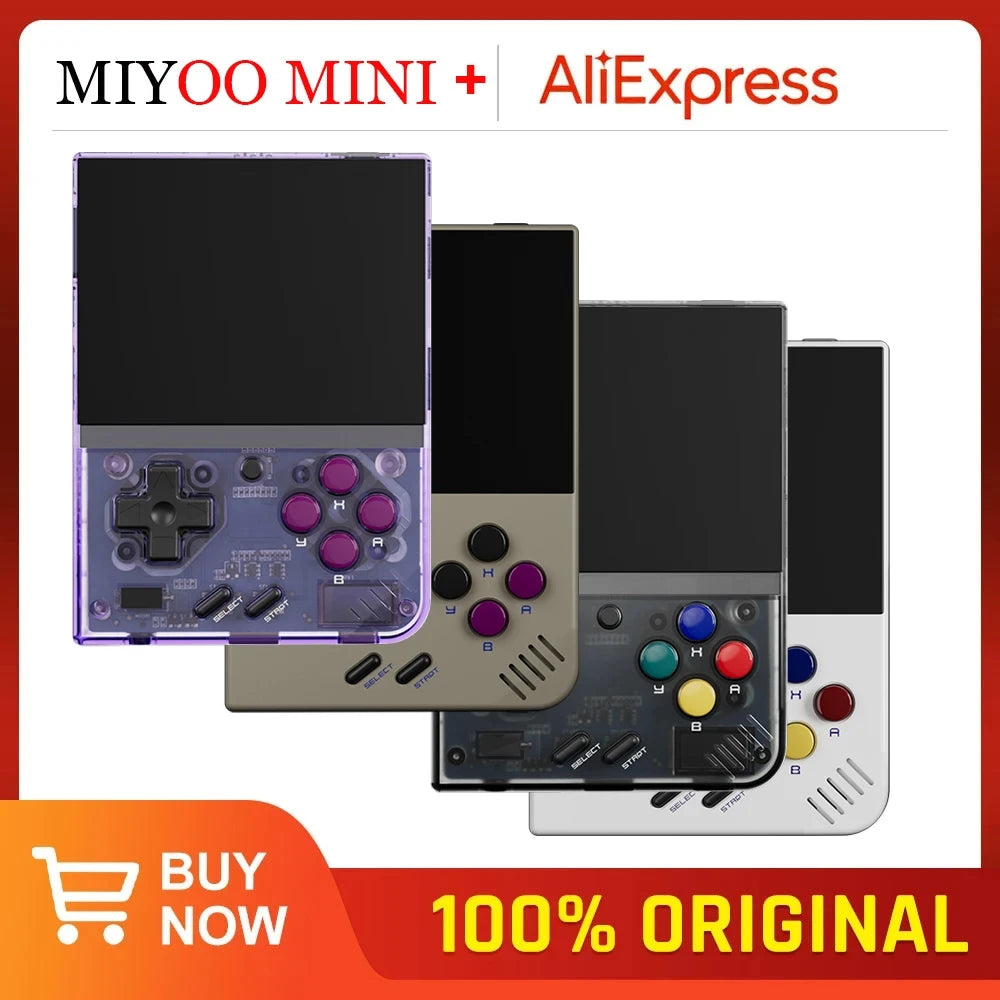 Miyoo Mini Plus V3 Retro Handheld Game Console - 3.5" IPS HD Screen, 3000mAh Battery, WiFi, 8000 Games, Linux System