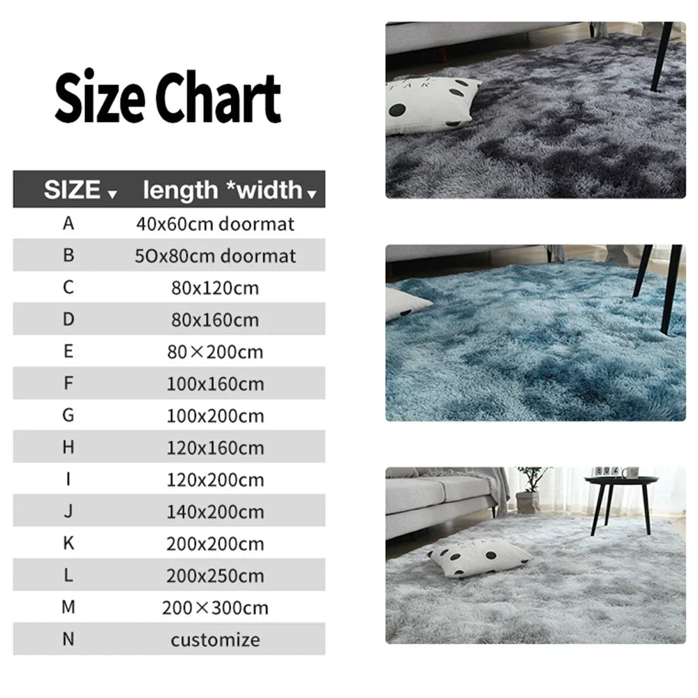 Gray Carpet for Living Room Plush Rug Bed Room Floor Fluffy Mats Anti-slip Home Decor Rugs Soft Velvet Carpets Kids Room Blanket 