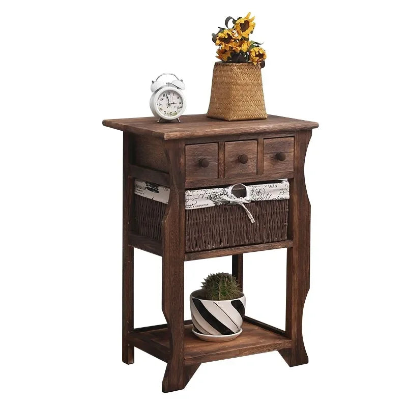 Minimalist Wooden Bedside Table - Mobile & Versatile for Bedroom, Bathroom, Library - Free Shipping 