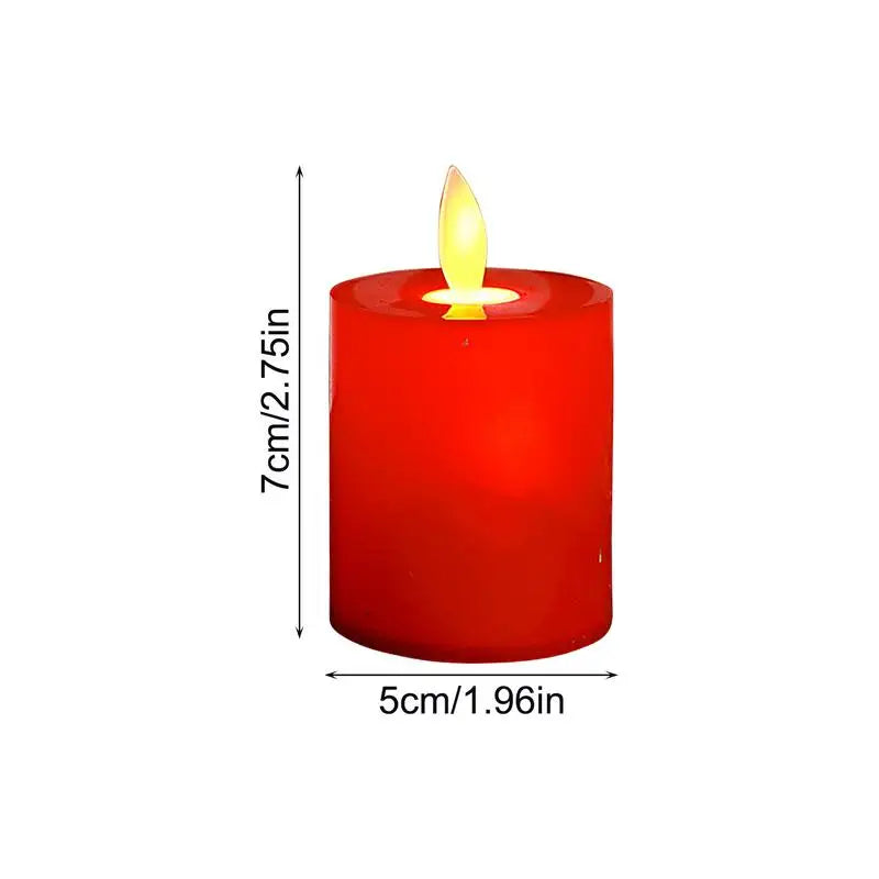 Red Battery Operated Candles Red Flameless Votive Candles LED Candles Table Decoration for Wedding Festival Christmas Outdoor