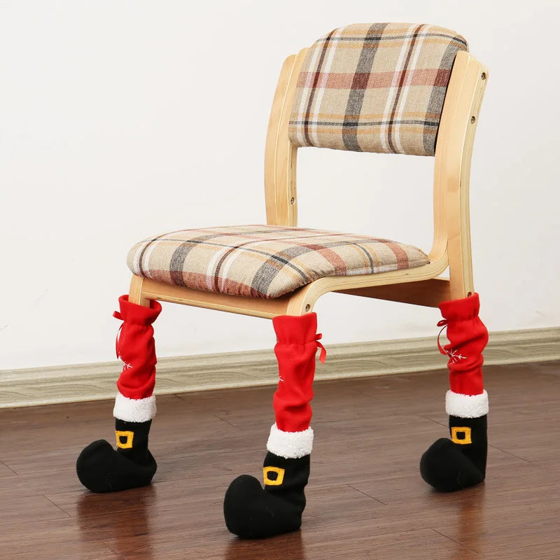 Christmas Chair Leg Covers Restaurant Stool Table Leg Covers Christmas Hotel Decoration Supplies Christmas Decoration