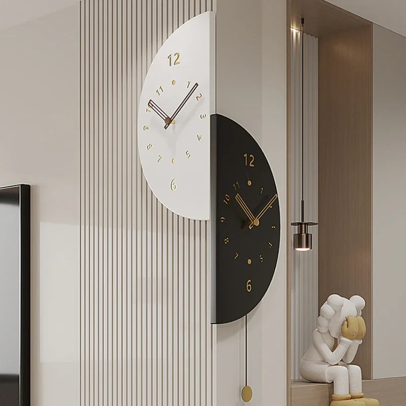 Dual-Sided Metal Corner Clock – Versatile Timekeeper for Living Room, Dining Room, and Study Room