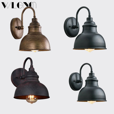 Waterproof LED Wall Lamp – Vintage Outdoor Iron Light for Garden, Porch, Aisle, Staircase, Balcony, Patio, and Courtyard 