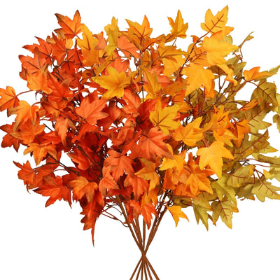 1pc Artificial Maple Leaves Branch Fall Fake Plants for Home Wedding Party Decoration Thanksgiving Harvest Festival Autumn Decor 