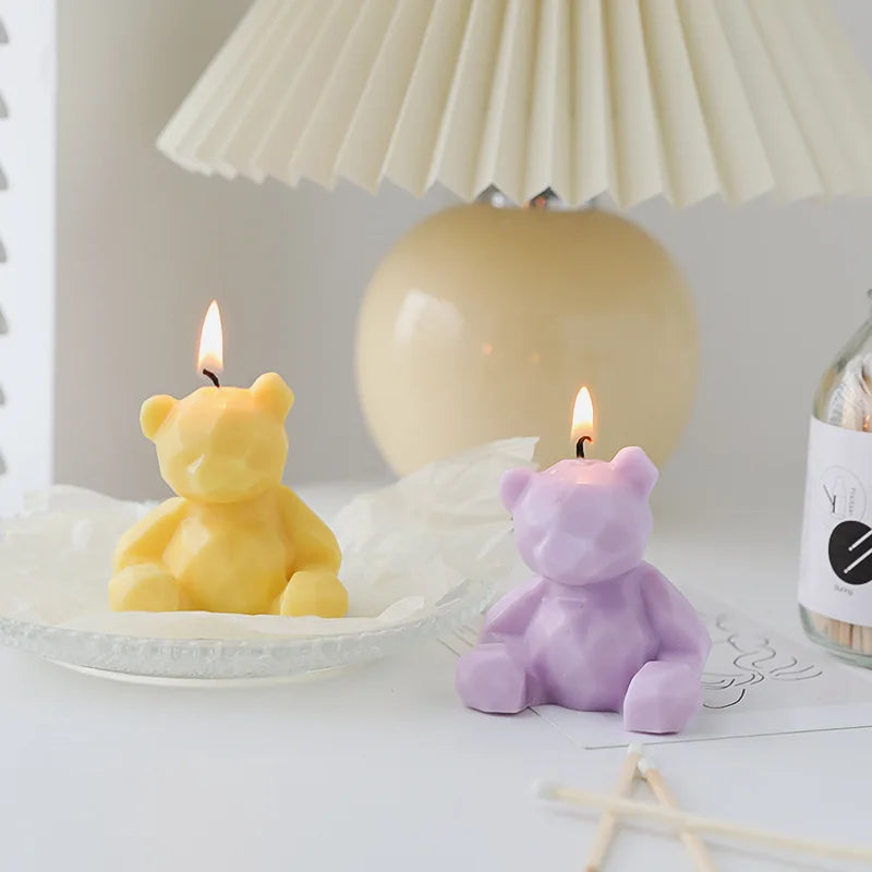 Wholesale Korea Cute Bear Candle Fragrance Scented Candle Handmade DIY Home Decoration Ornaments Souvenir Christmas wholesale