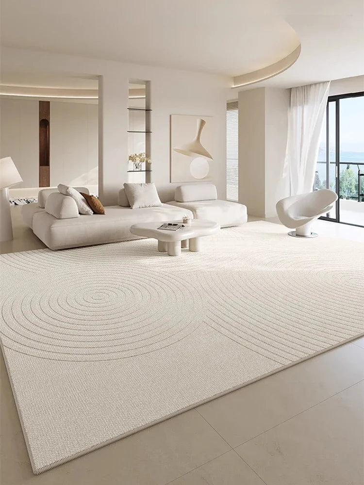 Artistic Lines Carpet Minimalist Beige Geometric Rugs Luxurious Large Area Living Room Carpets Easy Clean Bedroom Bedside Rug 