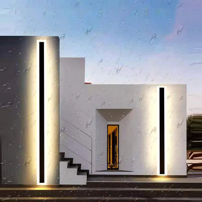 Modern Waterproof Outdoor Long Strip LED Wall Lamps - IP65 Aluminum Wall Light for Garden, Porch, Sconce, 110V & 220V 