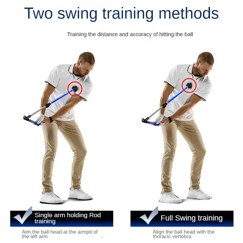 PGM Golf Swing Trainer - Folding Correction Device, Adjustable Length & Angle, Beginner-Friendly, Suitable for Left & Right Hands (HGB023)