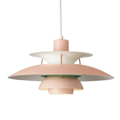 Danish Design Iron Pendant Light E27 LED Chandelier Nordic Colorful Umbrella Lamp Dinning Table Ceiling Decor Kitchen Droplight 