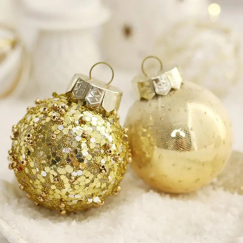 25pcs Black Gold Christmas Balls Decoration Garden Home Christmas Tree Ornaments Hanging Pendant Xmas Decor New Year Navidad