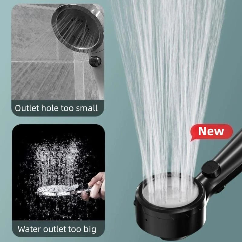 Smart 4-mode adjustable shower head LED temperature display shower head Adjustable shower Water-saving bathroom accessories